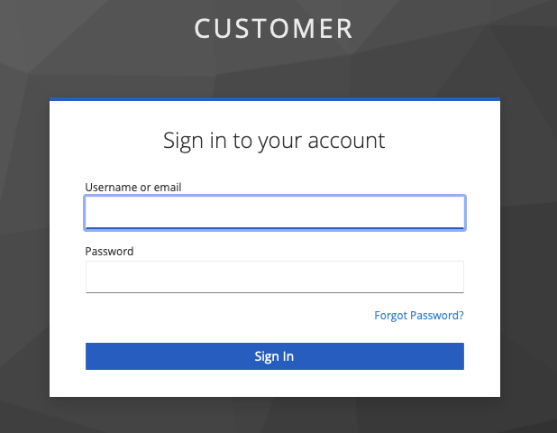 Customer-Realm-Management-Console-login