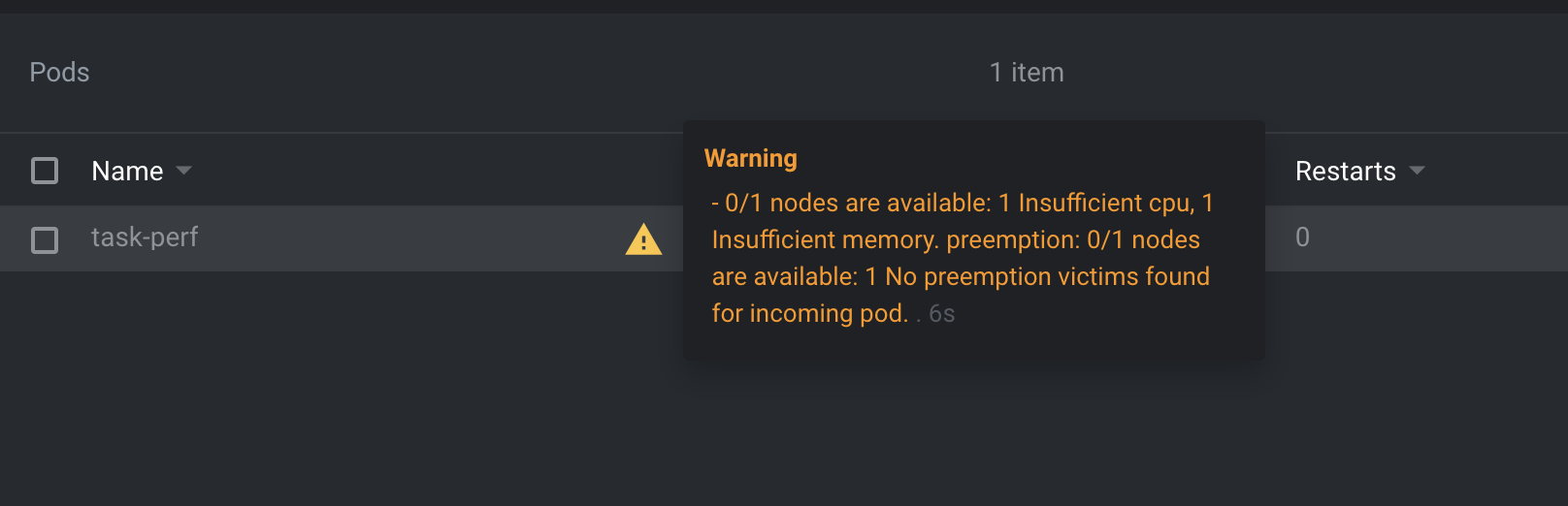pod is unschedulable